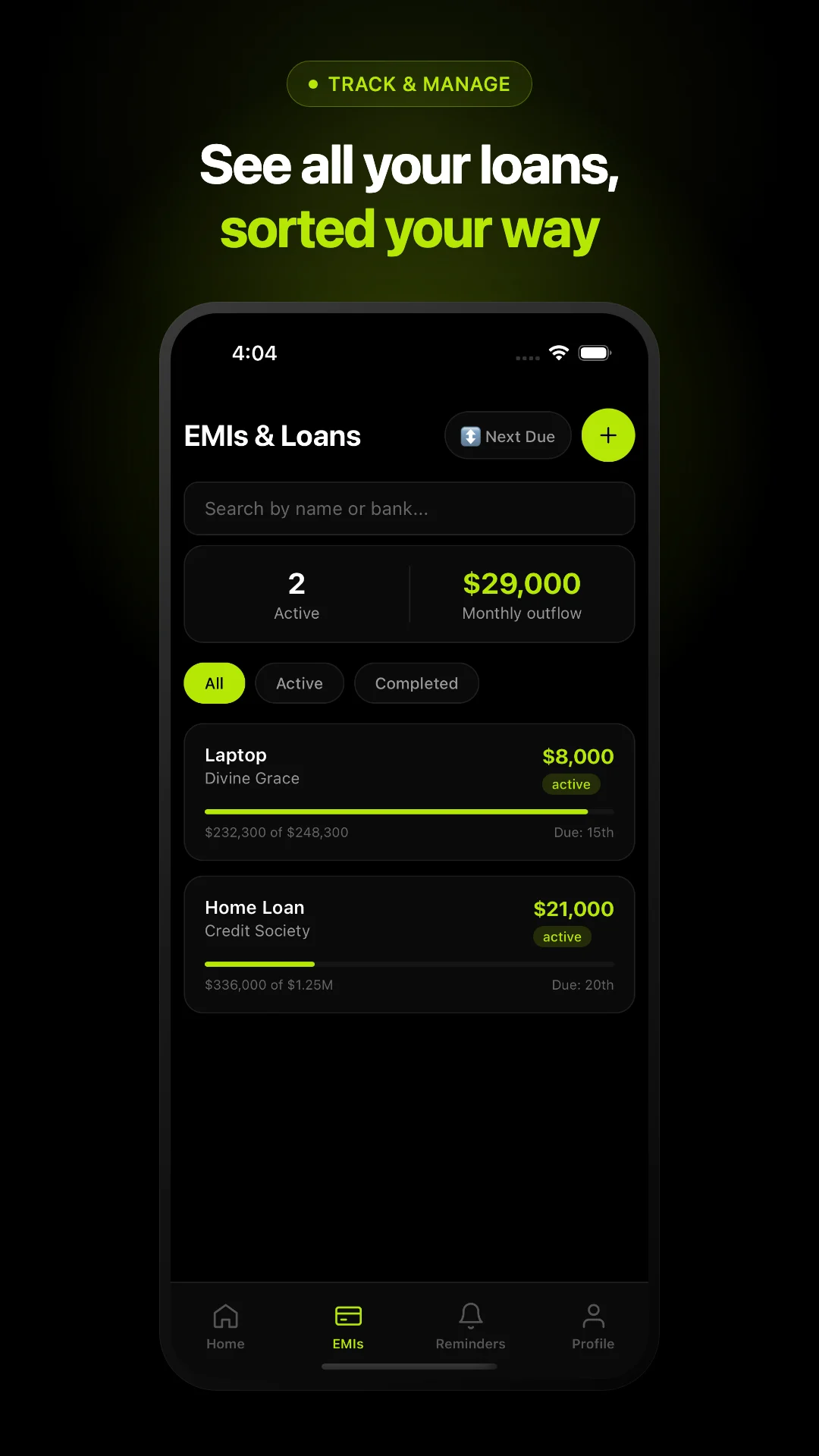 Payday – EMI & Loan Tracker screenshot