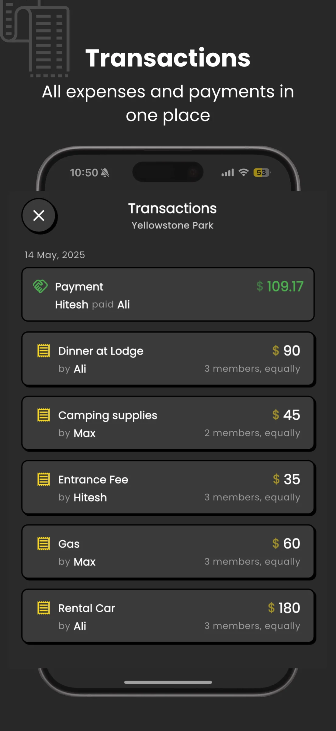 Splitup: Group Expenses screenshot