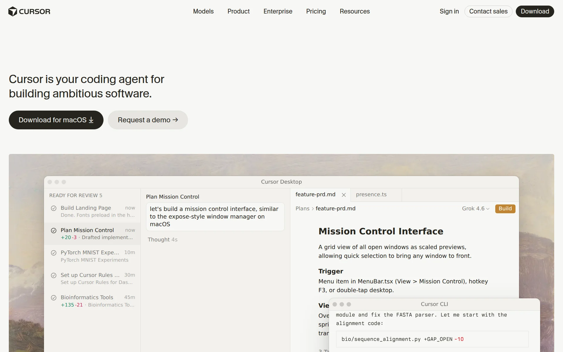 Cursor screenshot