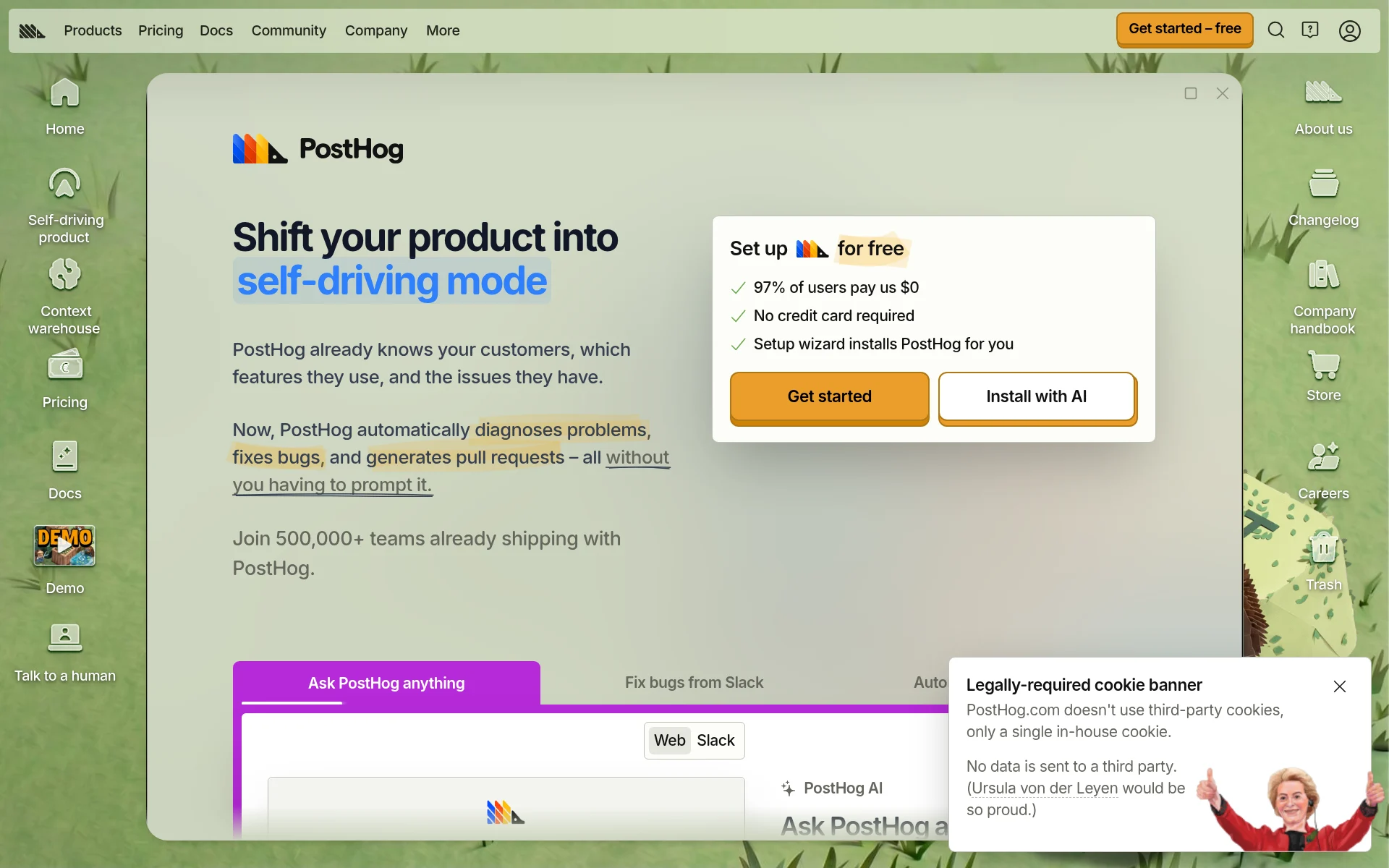 PostHog screenshot