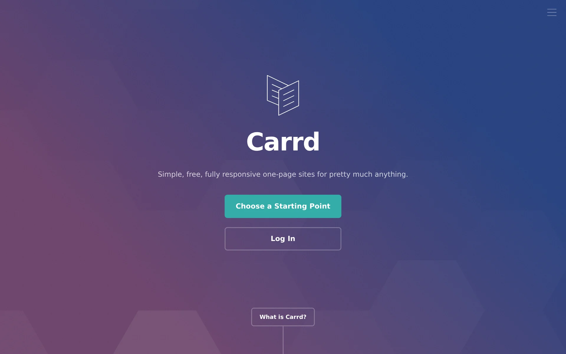 Carrd screenshot