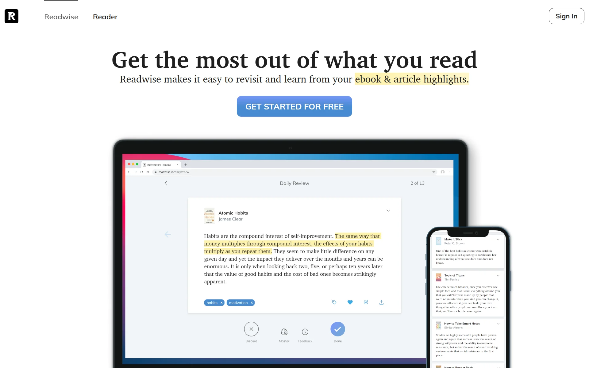 Readwise screenshot