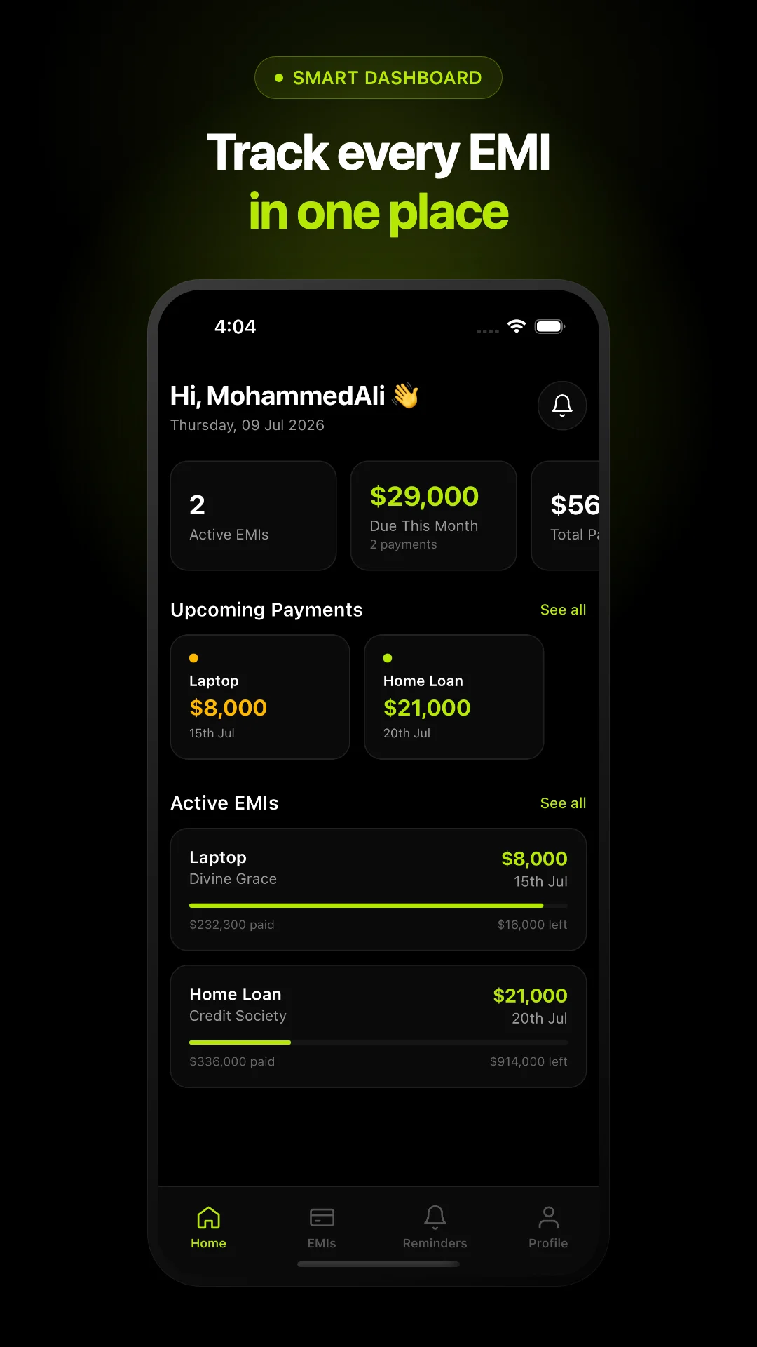 Payday – EMI & Loan Tracker screenshot