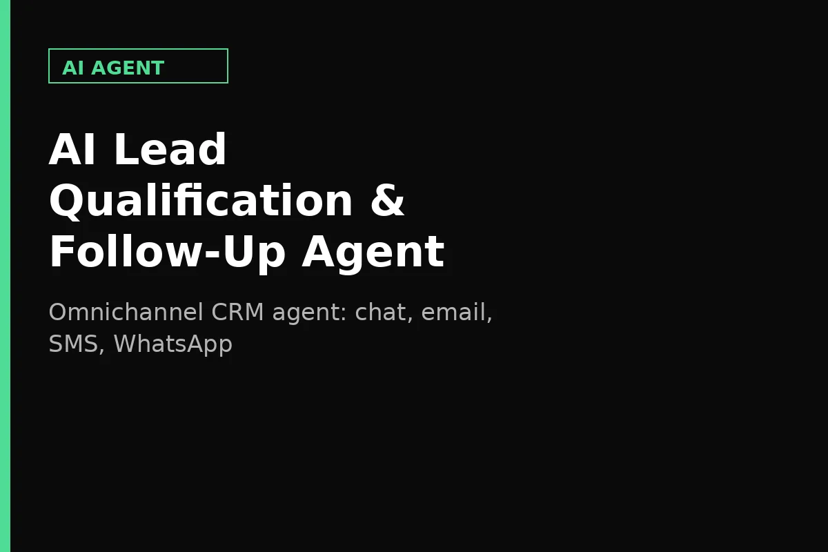 AI Lead Qualification & Follow-Up Agent screenshot