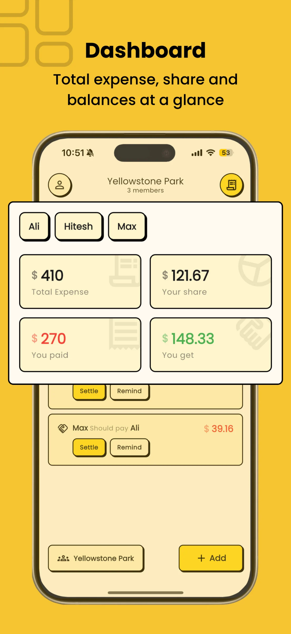Splitup: Group Expenses screenshot